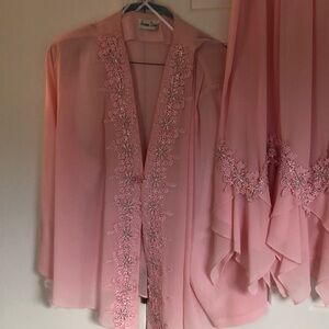 Custom Made Hosanna Design Rose Pink Jacket and Elasticized Waist Skirt
